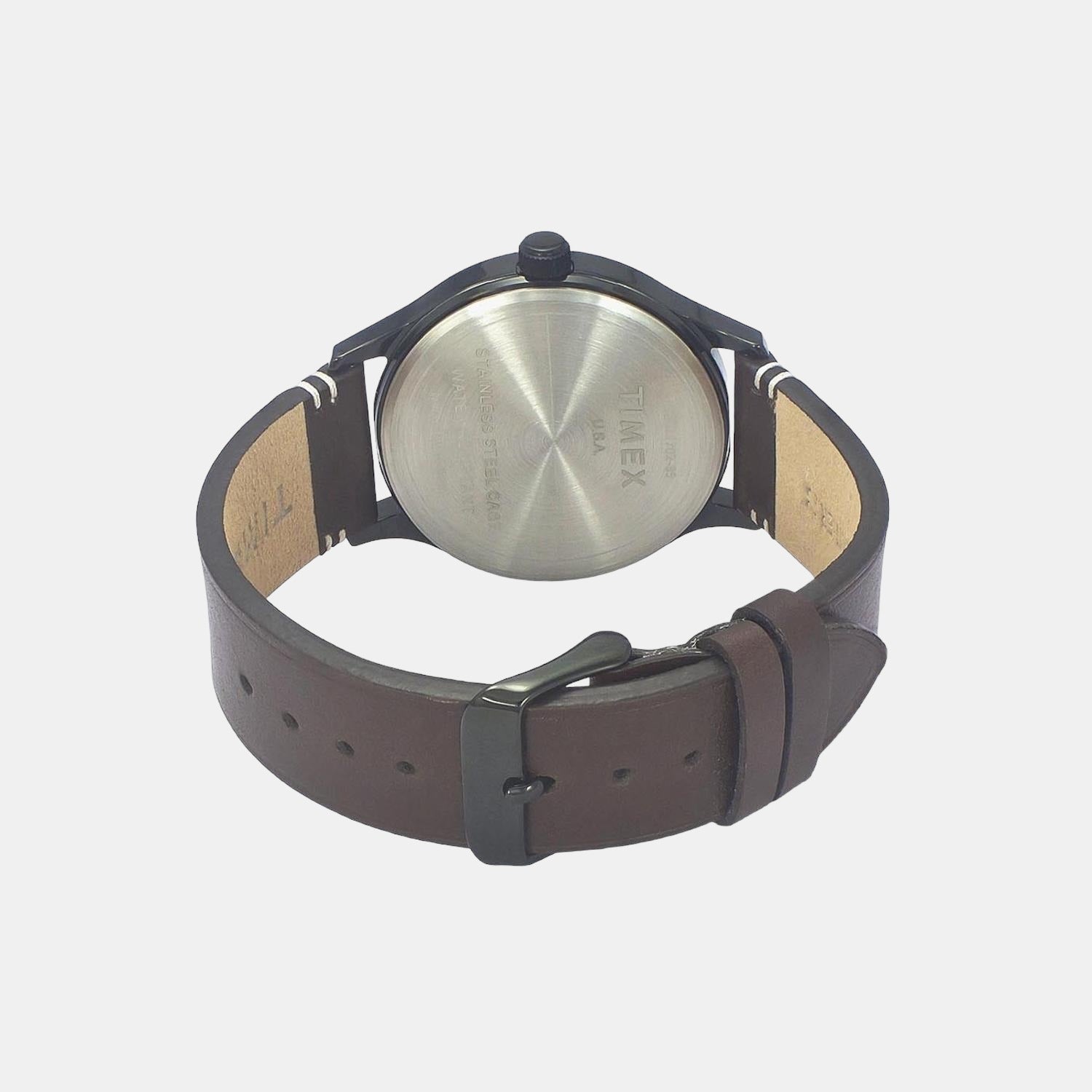 Fashion Men Quartz Beige Dial Analog Leather Watch TWEG19702