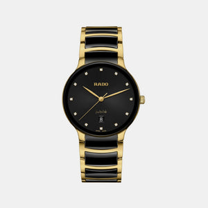 Centrix Unisex Quartz Black Dial Analog Ceramic Watch R30022742