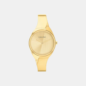 Charming Women Quartz Gold Dial Analog Stainless Steel Watch 25200235