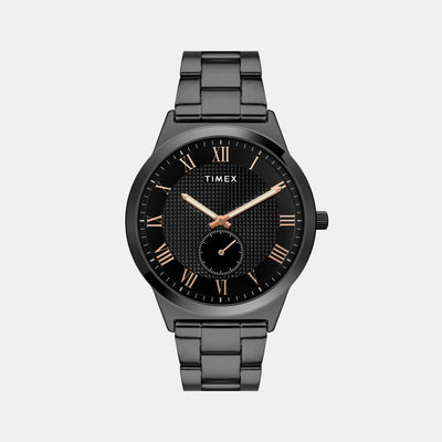 Classics Men Quartz Black Dial Analog Stainless Steel Watch TWTG10009