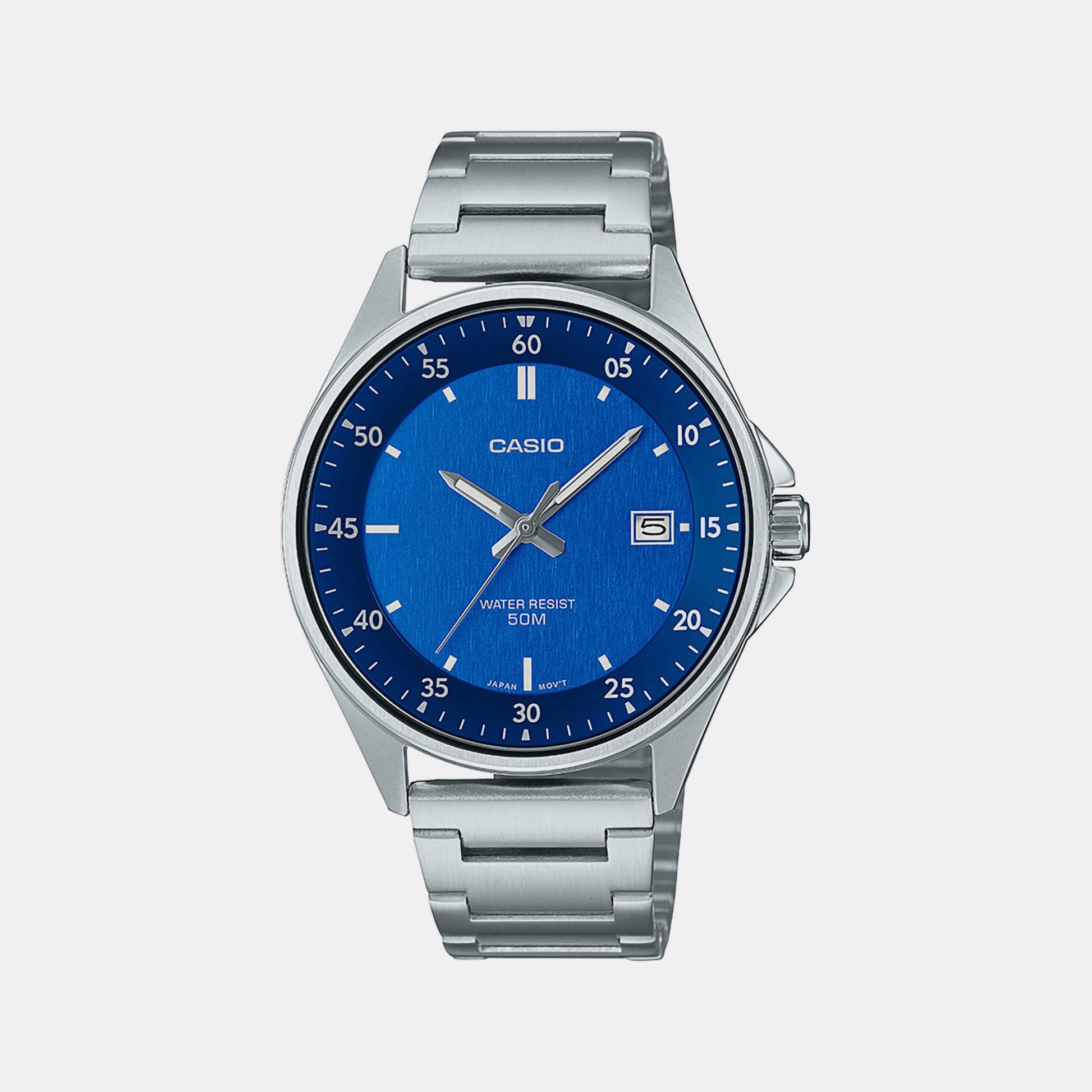 Enticer Men Quartz Blue Dial Analog Stainless Steel Watch A2100