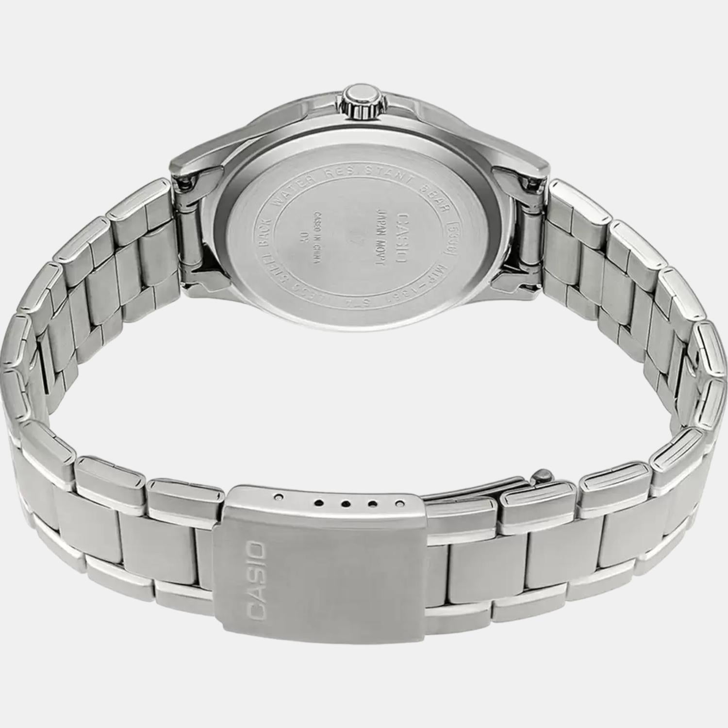Enticer Men Quartz Black Dial Analog Stainless Steel Watch A840