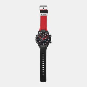 Edifice Men Quartz Black Dial Analog-Digital Resin Watch ED579