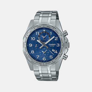 Enticer Men Quartz Blue Dial Chronograph Stainless Steel Watch A2148