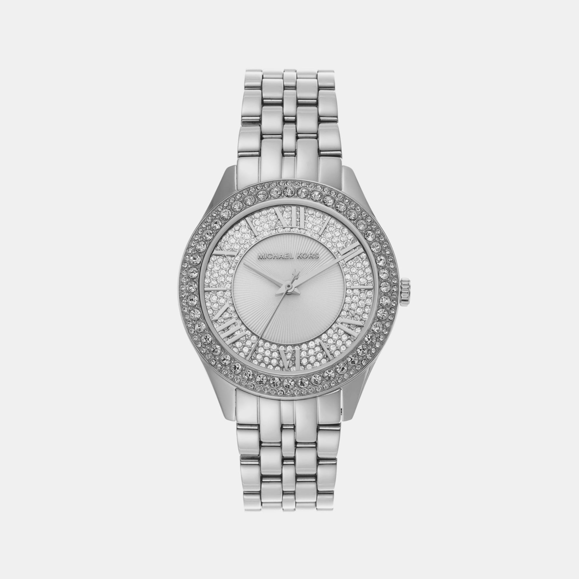 Harlowe Women Quartz White Dial Analog Stainless Steel Watch MK4708