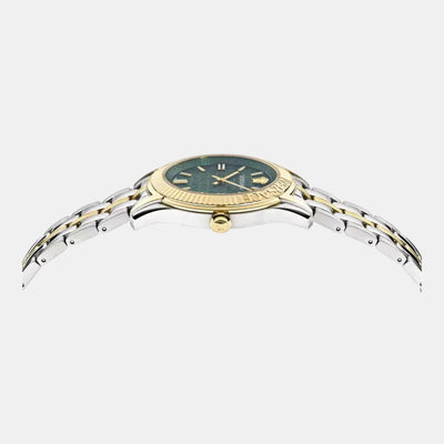 Greca Men Quartz Green Dial Analog Stainless Steel Watch VE6C00423