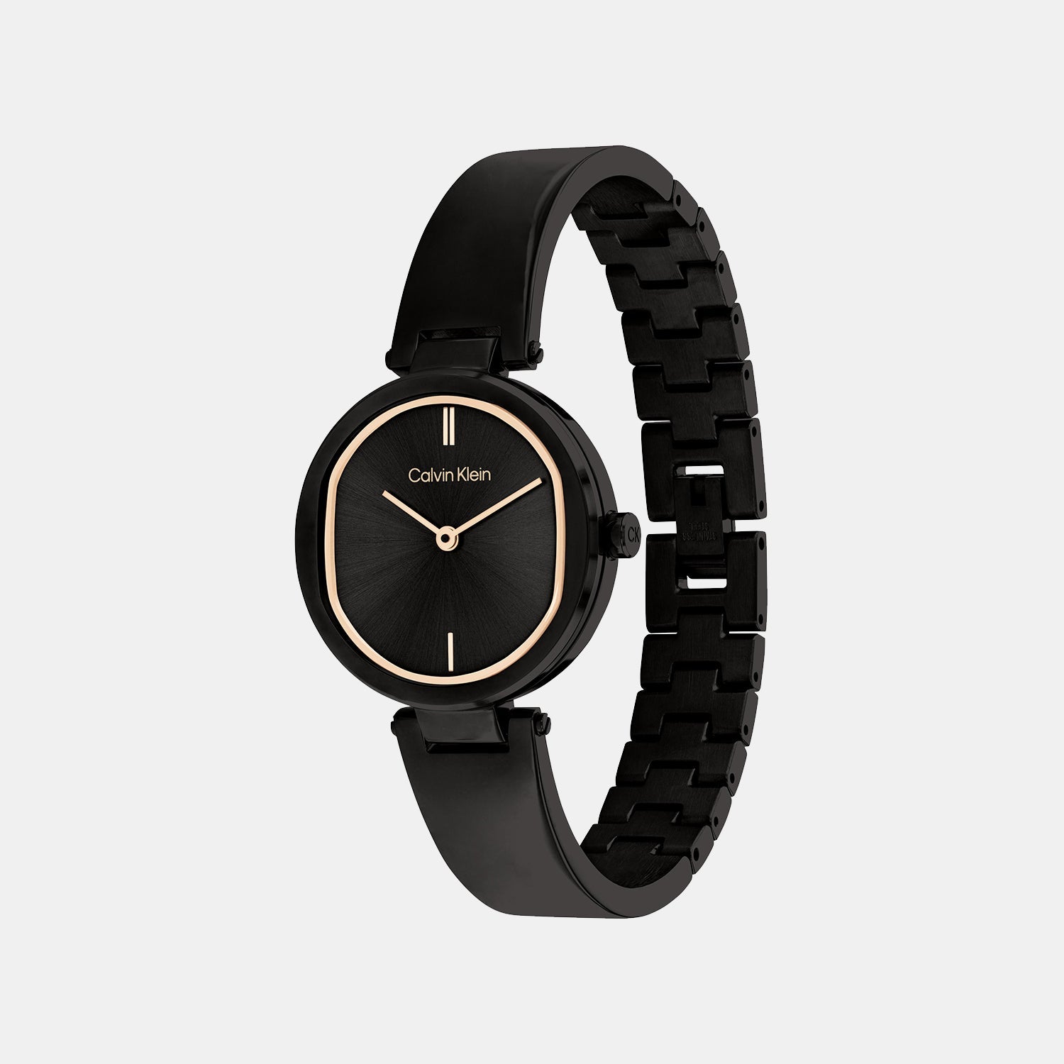 Ck Elevated Women Quartz Black Dial Analog Stainless Steel Watch 25200310