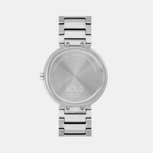 Bold Women Quartz Silver Dial Analog Stainless Steel Watch 3601146