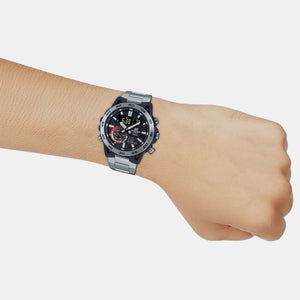 Edifice Men Quartz Black Dial Analog-Digital Stainless Steel Watch ED574