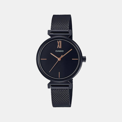 Enticer Women Quartz Black Dial Analog Stainless Steel Watch A2126