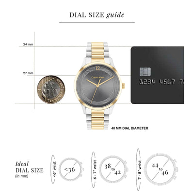 Ck Iconic Men Quartz Black Dial Analog Stainless Steel Watch 25200226