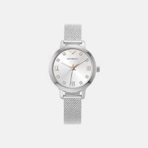 Helios (Cleo) Women Quartz White Dial Analog Stainless Steel Watch AR80065SET