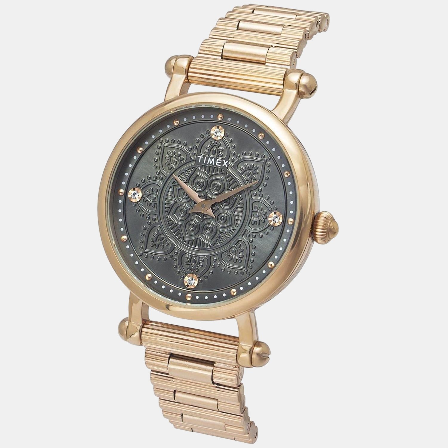 Fria Women Quartz Grey Dial Analog Stainless Steel Watch TWEL14302