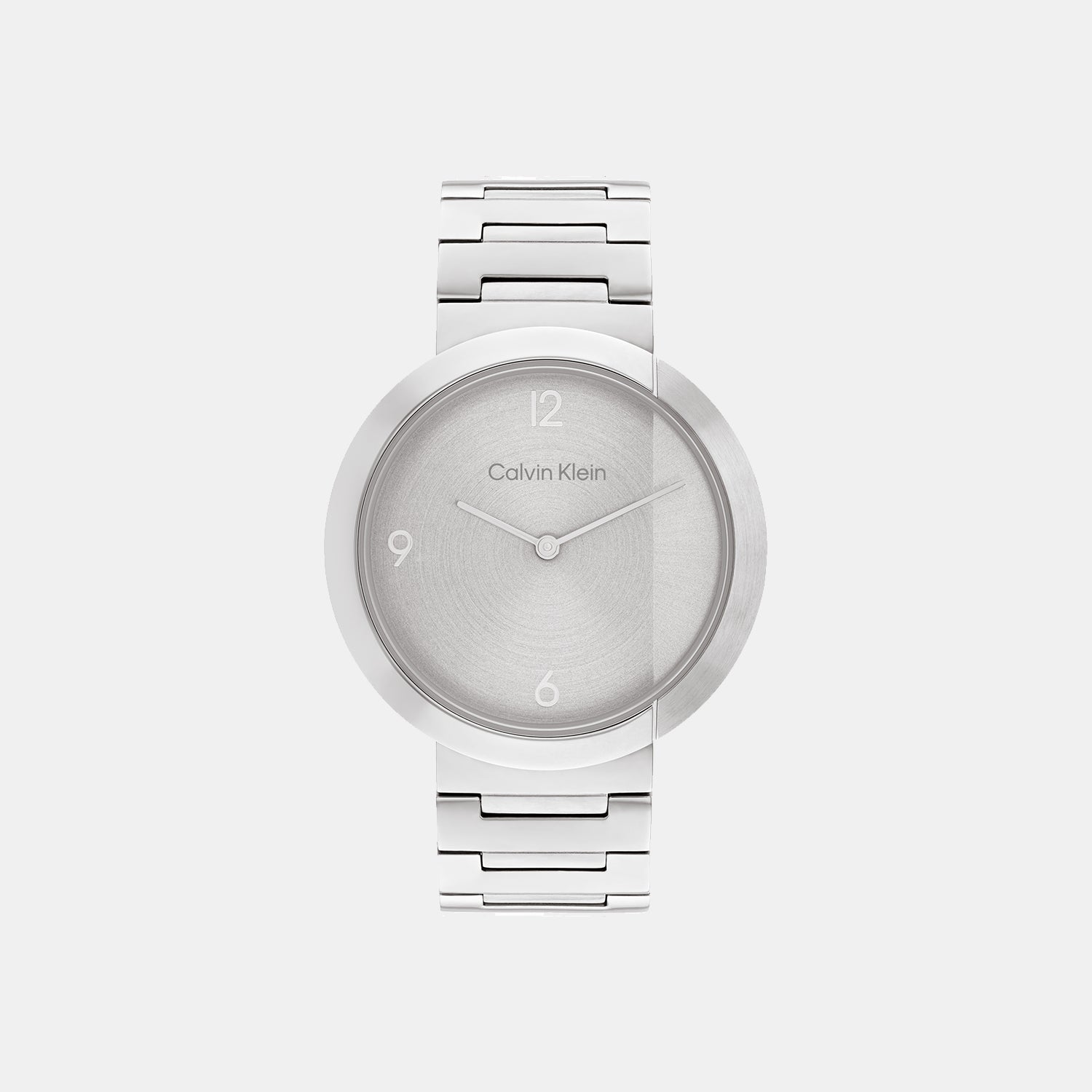Ck Eccentric Unisex Quartz Silver Dial Analog Stainless Steel Watch 25200289
