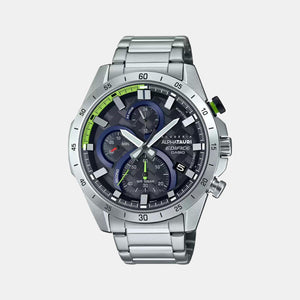 Edifice Men Quartz Black Dial Chronograph Stainless Steel Watch EX536