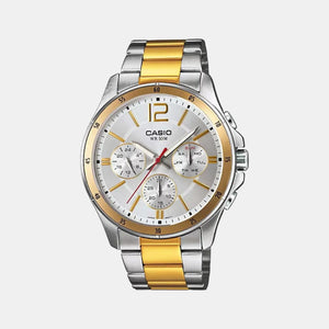 Enticer Men Quartz Silver Dial Chronograph Stainless Steel Watch A1653