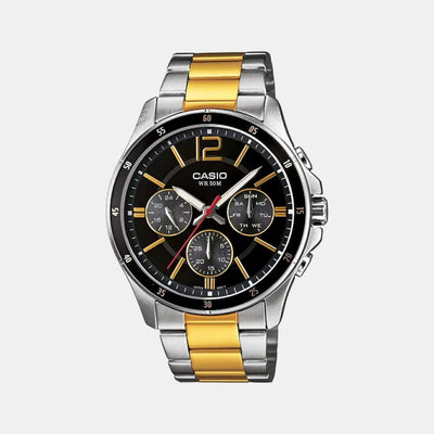 Enticer Men Quartz Black Dial Chronograph Stainless Steel Watch A1652