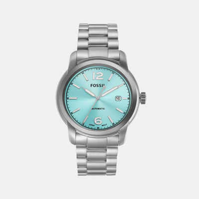 Heritage Men Automatic Turquoise Dial Analog Stainless Steel Watch ME3241