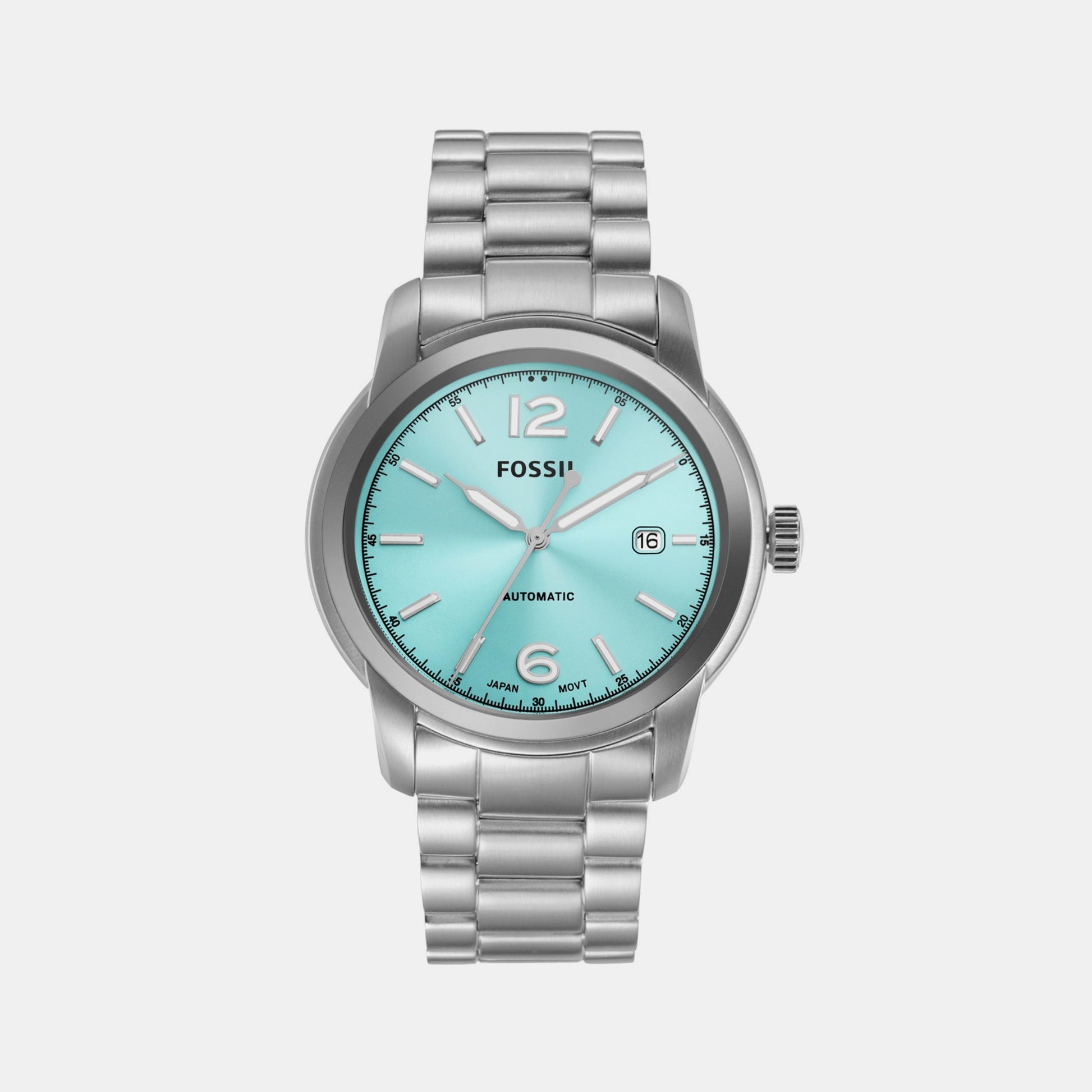 Heritage Men Automatic Turquoise Dial Analog Stainless Steel Watch ME3241