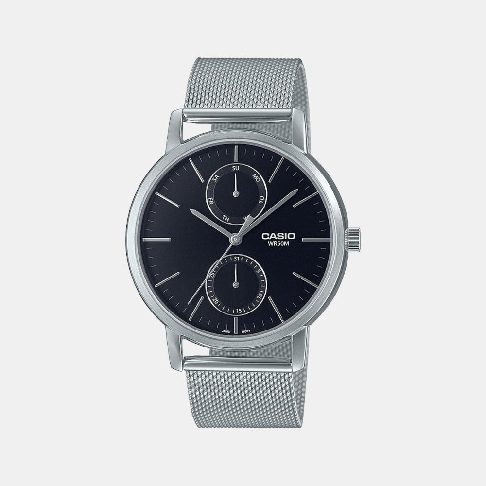 Enticer Men Quartz Black Dial Chronograph Stainless Steel Watch A2064
