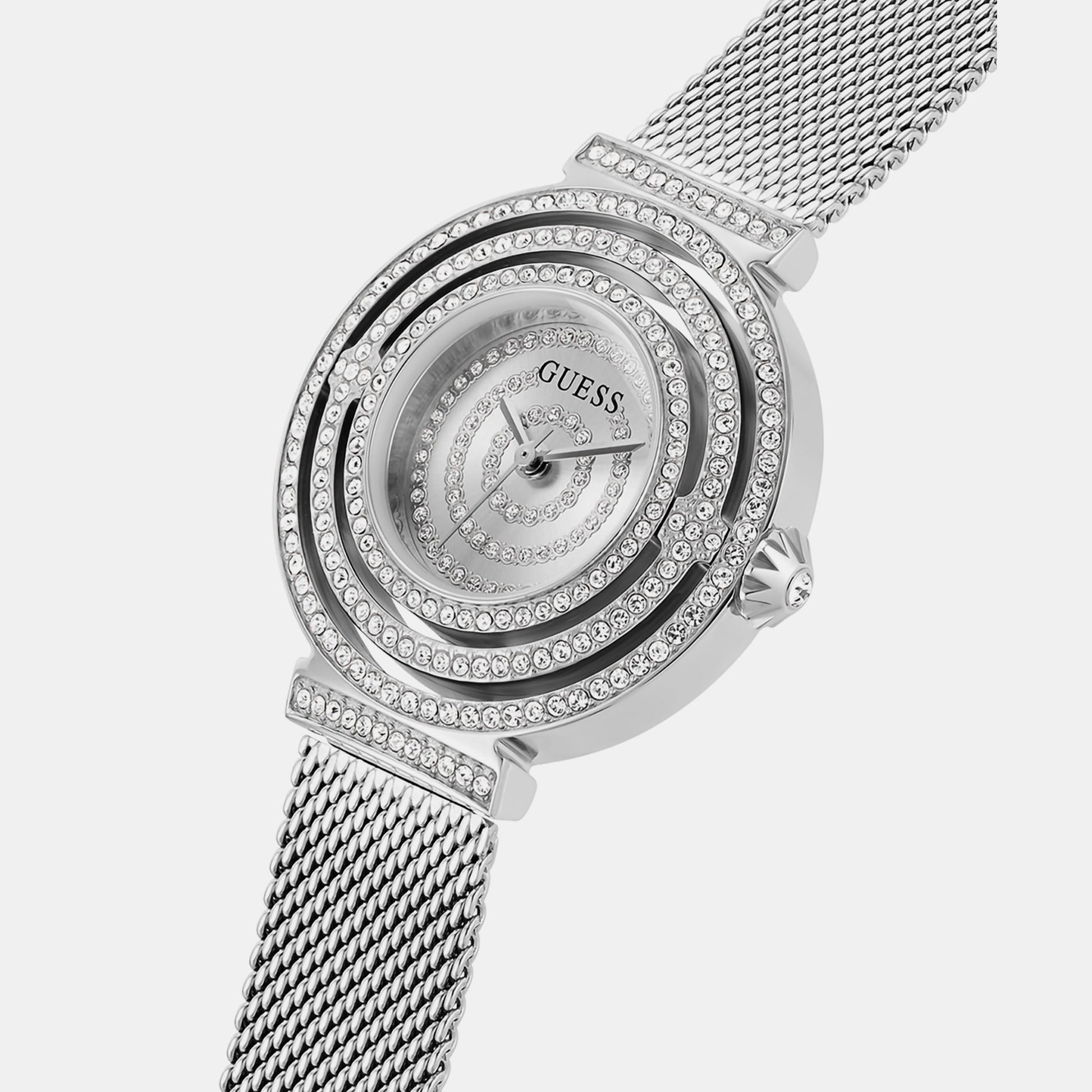Dream Women Quartz Silver Dial Analog Mesh Watch GW0550L1