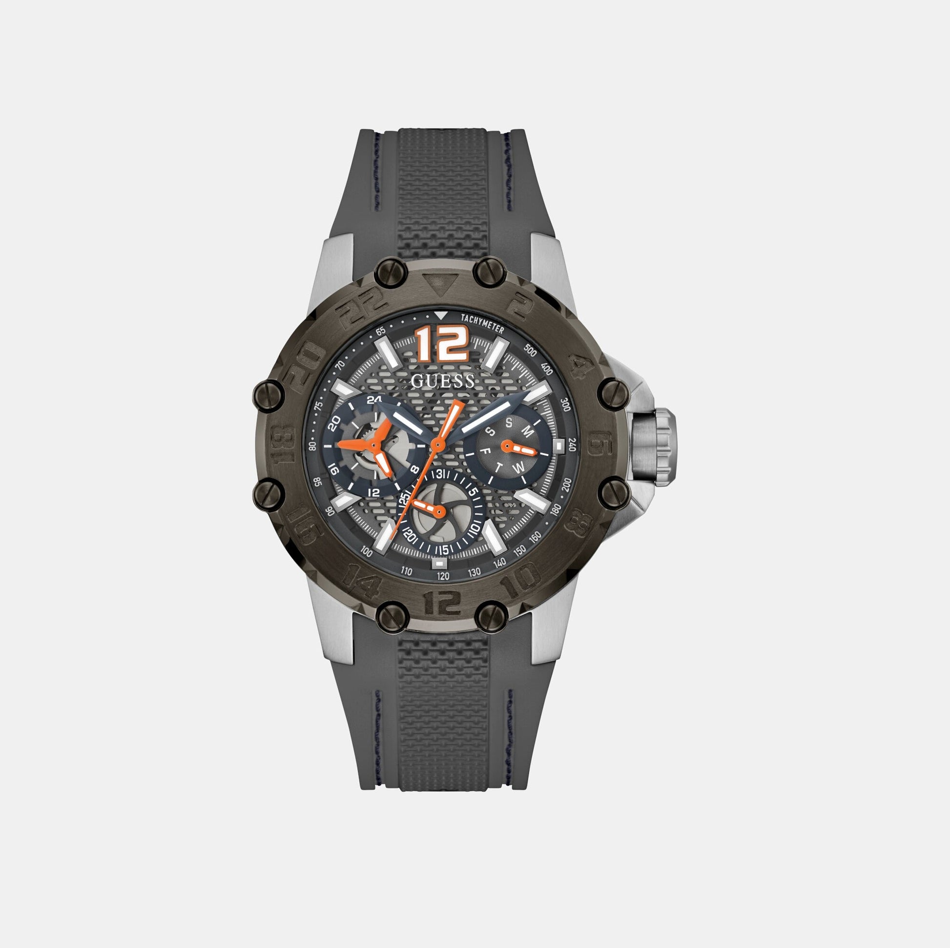 Contender Men Quartz Grey Dial Analog Silicone Watch GW0640G1