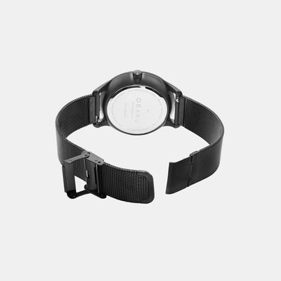 Ask Charcoal Men Quartz Black Dial Analog Stainless Steel Watch V249GMBBMB