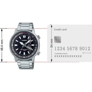 Enticer Men Quartz Black Dial Analog Stainless Steel Watch A2114