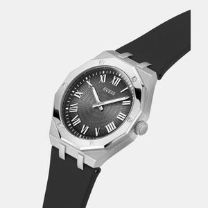 Asset Men Quartz Black Dial Analog Silicone Watch GW0663G1