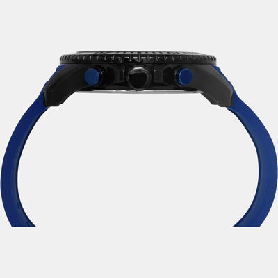 E Class Men Quartz Blue Dial Chronograph Silicone Watch TWEG20100