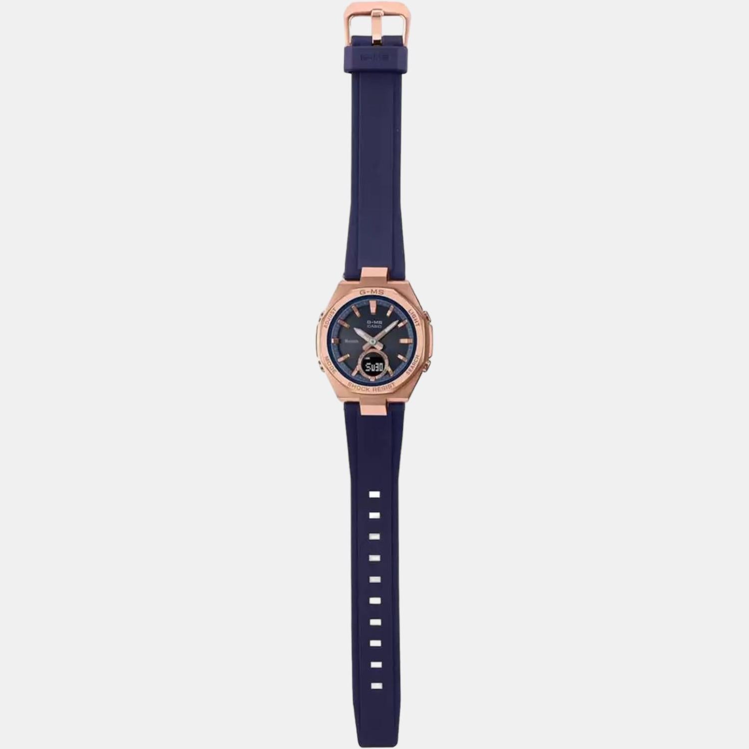 Baby-G Women Quartz Blue Dial Analog-Digital Resin Watch BX191