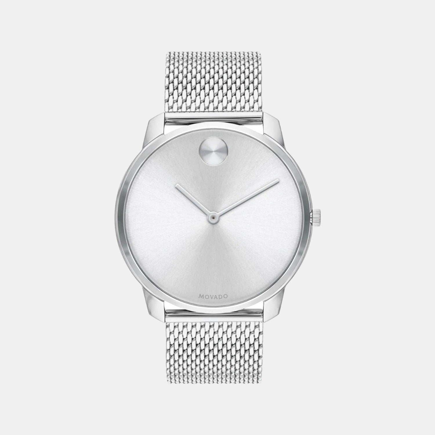 Bold Men Quartz Grey Dial Analog Stainless Steel Watch 3600599
