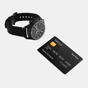 Dress Men Quartz Black Dial Chronograph Leather Watch SSB421P1
