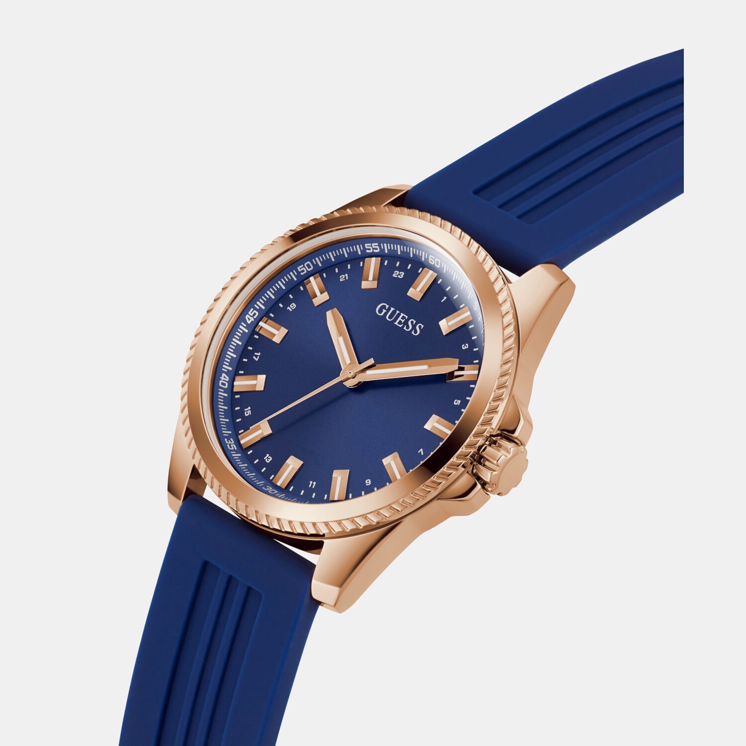 Champ Men Quartz Blue Dial Analog Silicone Watch GW0639G3