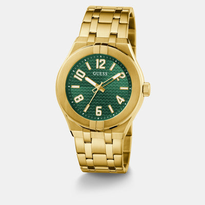 Escape Men Quartz Green Dial Analog Stainless Steel Watch GW0661G2