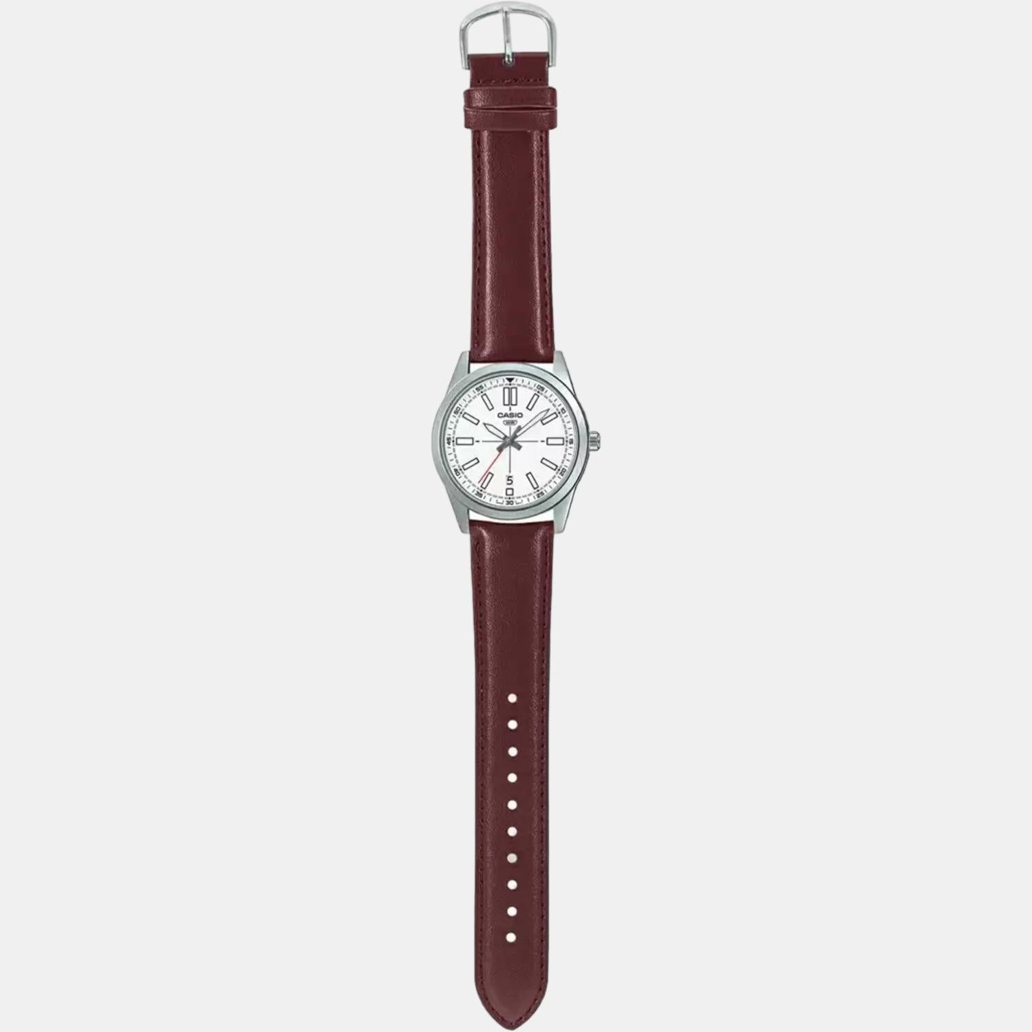 Enticer Men Quartz White Dial Analog Leather Watch A1954