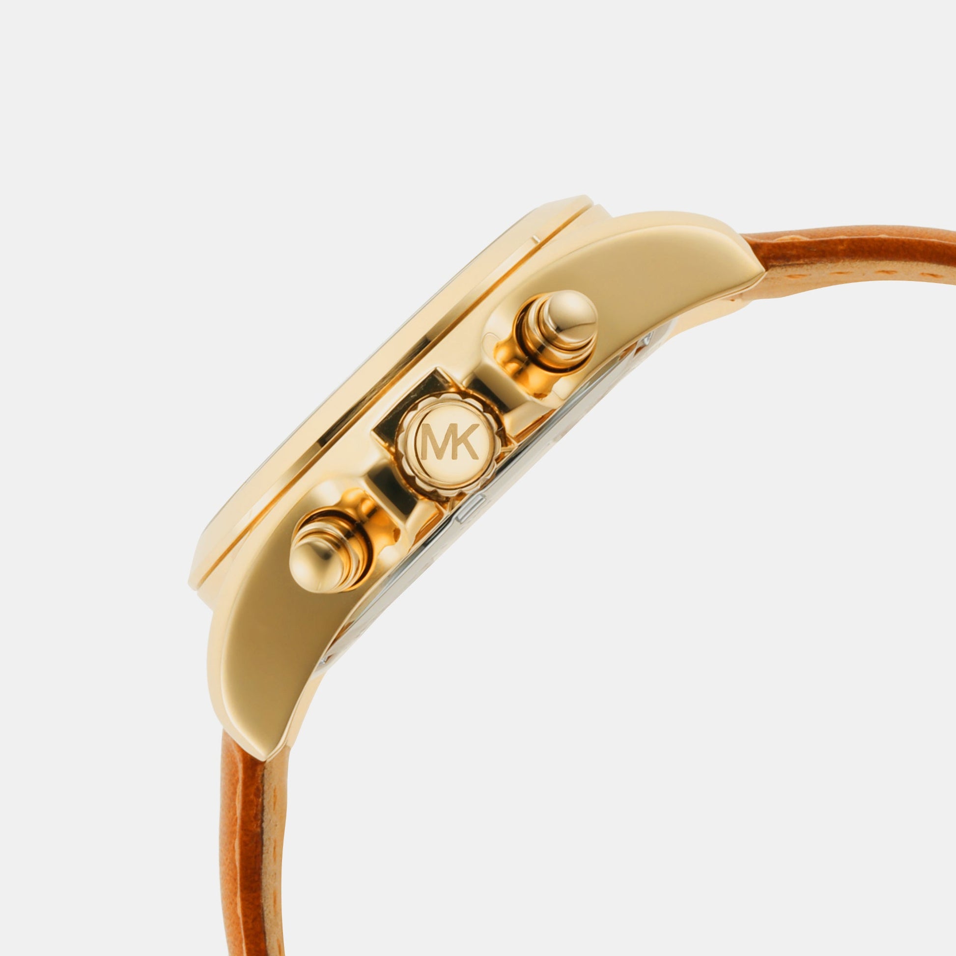 Bradshaw Women Quartz White Dial Chronograph Leather Watch MK2961