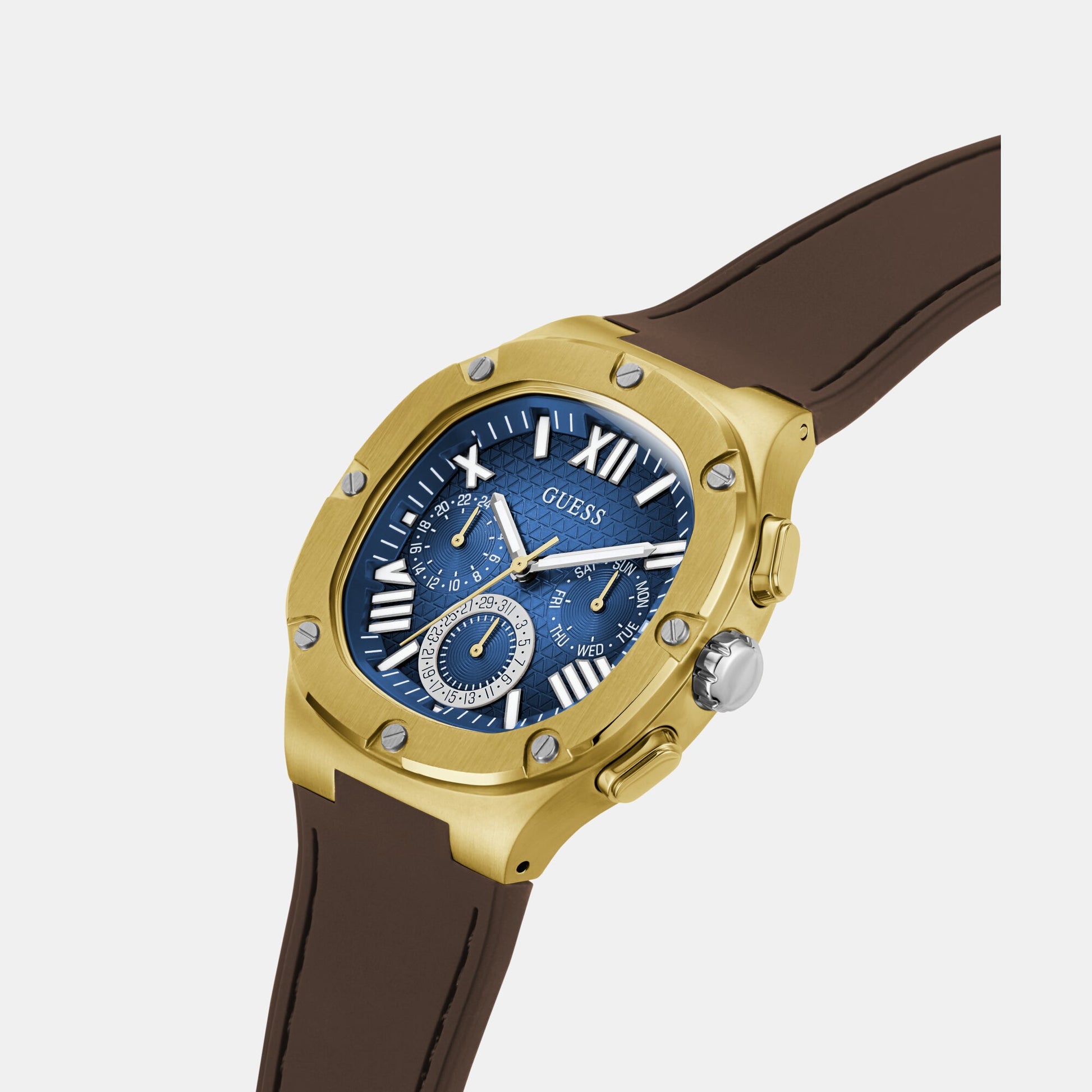 Headline Men Quartz Blue Dial Chronograph Silicone Watch GW0571G5