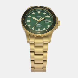 Fossil Blue Dive Men Quartz Green Dial Analog Stainless Steel Watch FS6030