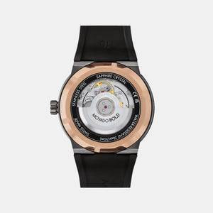 Bold Men Quartz Black Dial Analog Stainless Steel Watch 3600928
