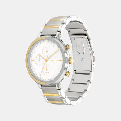 Energize Women Quartz White Dial Analog Stainless Steel Watch 25200239