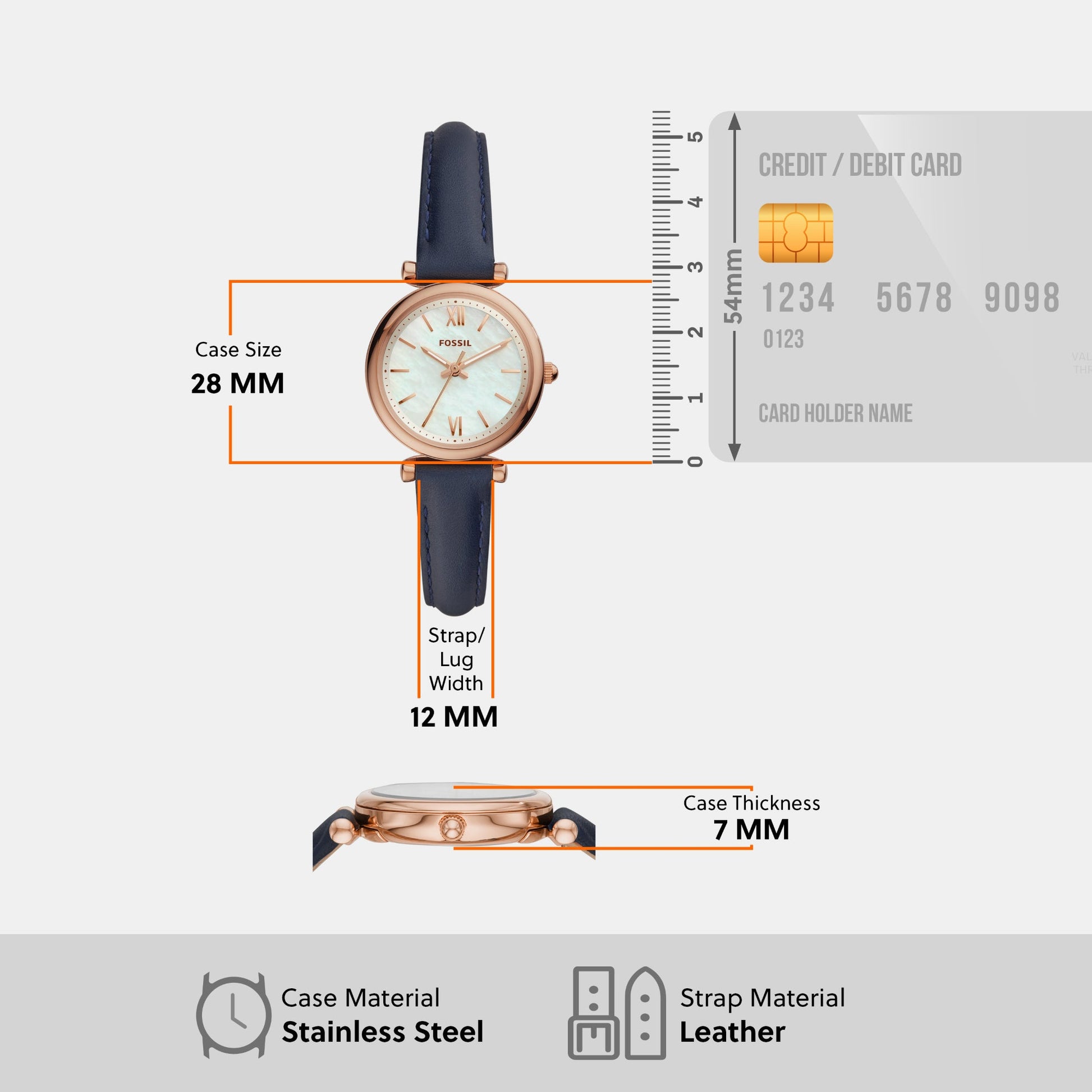 Carlie Women Quartz Two Tone Dial Analog Leather Watch ES4502