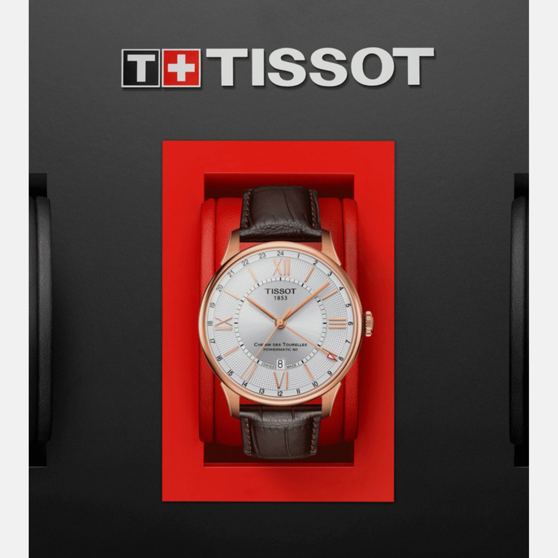 Chemin Des Tourelles Men Automatic Leather Watch T0994293603800