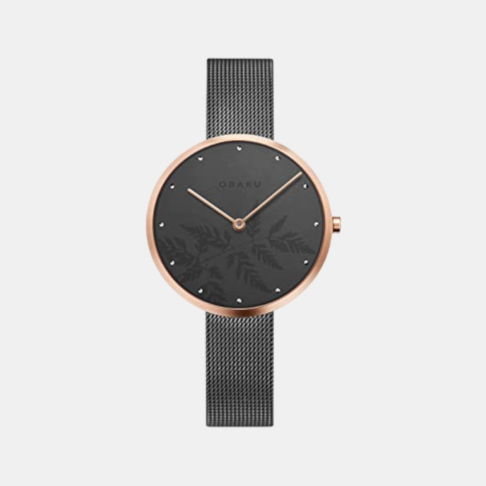 Hassel Natur Granite Women Quartz Black Dial Analog Stainless Steel Watch V219LXVKMJ