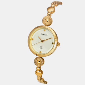 Fria Women Quartz Mother Of Pearl Dial Analog Brass Watch TWEL18200