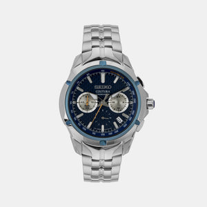 Coutura Men Quartz Blue Dial Chronograph Stainless Steel Watch SSB431P9
