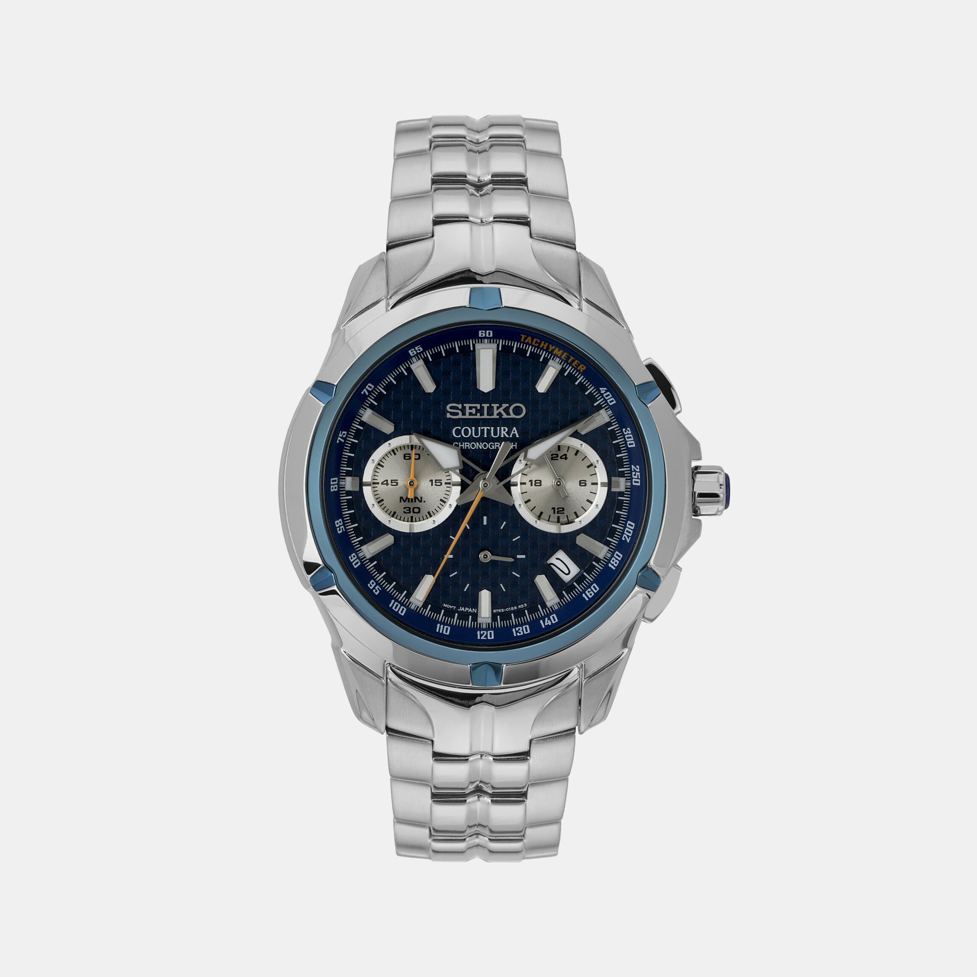 Coutura Men Quartz Blue Dial Chronograph Stainless Steel Watch SSB431P9