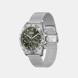 Hero Men Quartz Green Dial Chronograph Mesh Watch 1514020