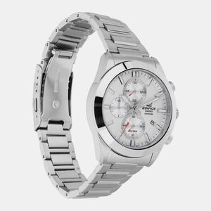 Edifice Men Quartz Silver Dial Chronograph Stainless Steel Watch ED582