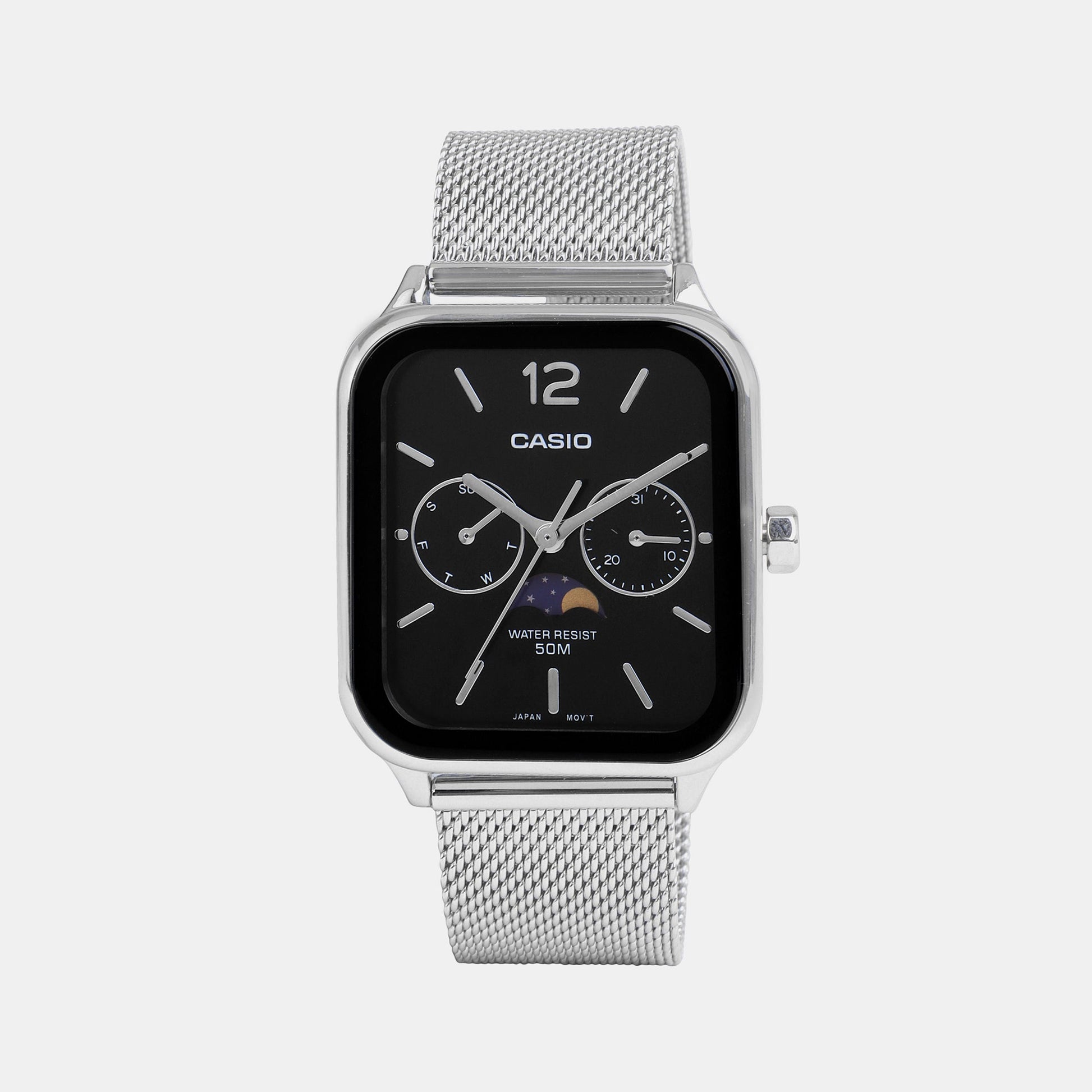 Enticer Men Quartz Grey Dial Chronograph Stainless Steel Watch A2188